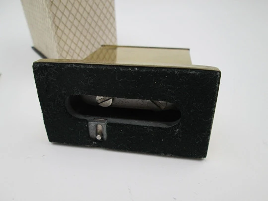 Augusta butane table lighter. Gold plated metal. Box and instructions. Germany. 1970's