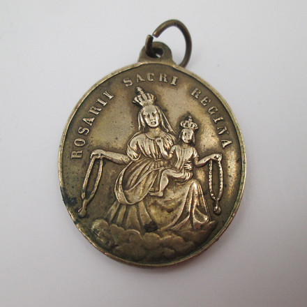 1800s Saint Regis and outlet Our Lady of Grace Double Religious Medal - Antique Catholic Rosary Relic Medal