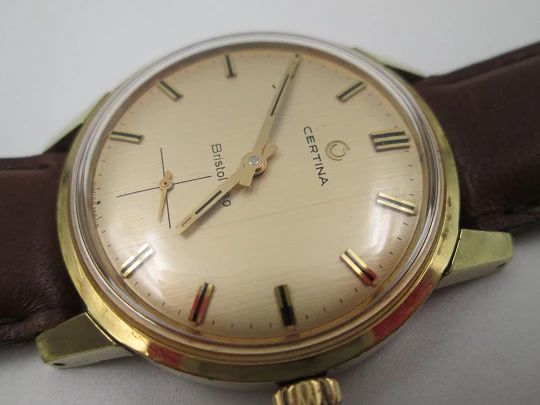 Certina Bristol 230. Gold plated and stainless steel. Manual winding. Swiss. 1960's