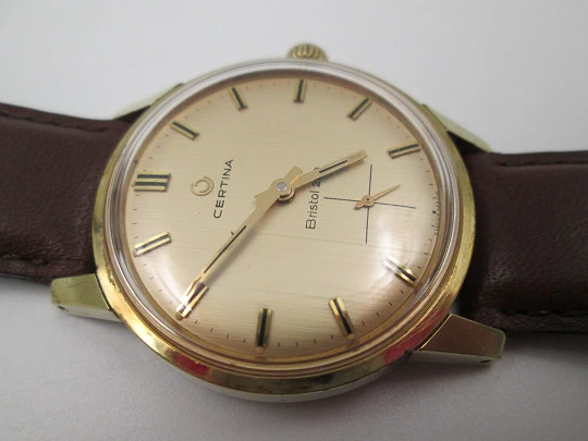 Certina Bristol 230. Gold plated and stainless steel. Manual winding. Swiss. 1960's