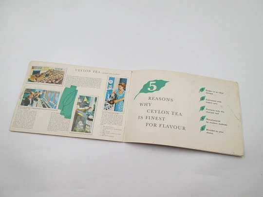 Ceylon Tea picture cards album. F. E. Bording Ltd. 24 colour images. England. 1950's