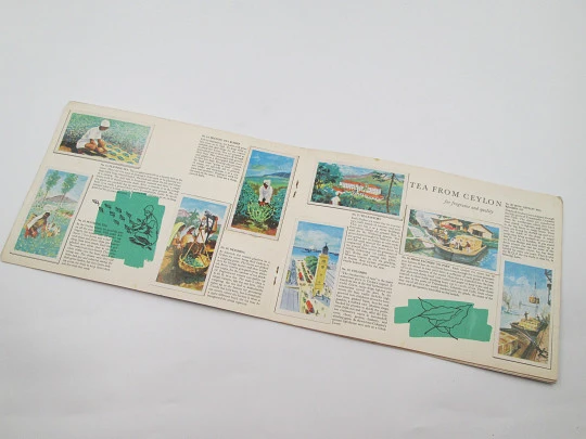 Ceylon Tea picture cards album. F. E. Bording Ltd. 24 colour images. England. 1950's