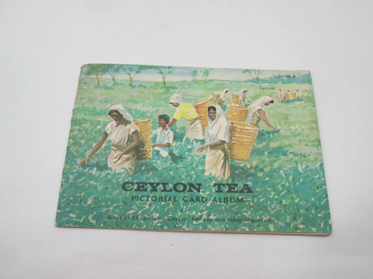 Ceylon Tea picture cards album. F. E. Bording Ltd. 24 colour images. England. 1950's