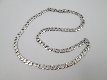 Sallee Necklace - Cuban Carabiner, Sterling Silver with Pavee CZs 18K Gold Plate / 30