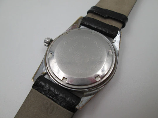 Dogma De Luxe. Chromed plated & stainless steel. Automatic. Calendar. Swiss. 1960's