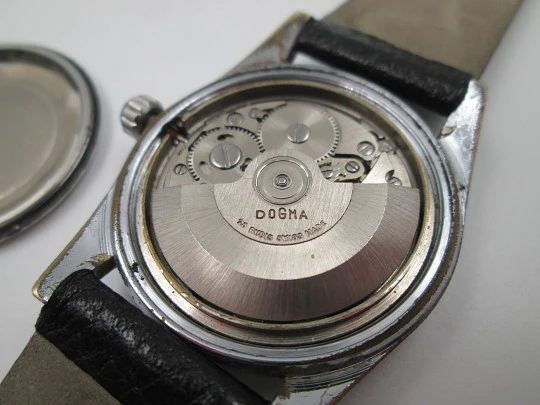 Dogma De Luxe. Chromed plated & stainless steel. Automatic. Calendar. Swiss. 1960's