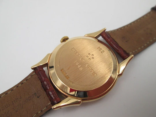 Eterna-Matic 1948 'Les Historiques'. 18 karat yellow gold. Automatic. Calendar. Strap. Box