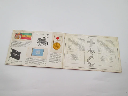 Flags and emblems of the world picture cards album. Brooke Bond. 50 colour images. 1960's