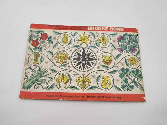 Flags and emblems of the world picture cards album. Brooke Bond. 50 colour images. 1960's