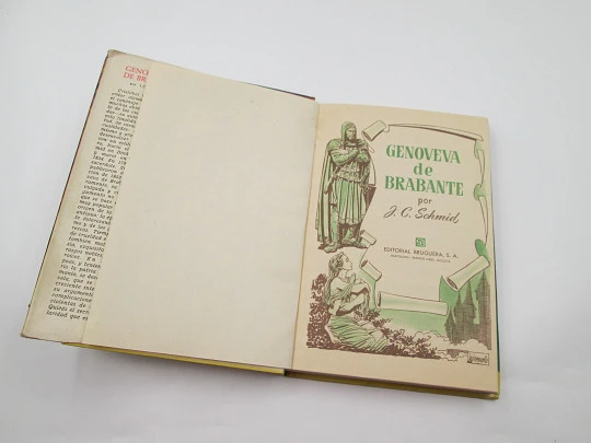 Genoveva de Brabante. J. C. Schmid. Libro ilustrado. Colección Historias. Bruguera, 1958