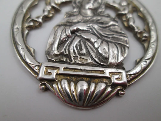 Immaculate Conception and cherubs openwork medal. Sterling silver. Spain. 1970's