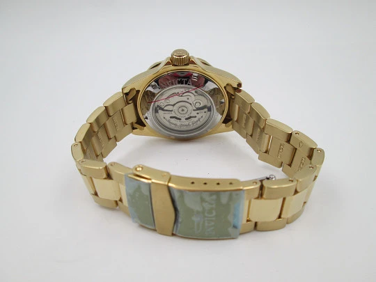 Invicta Pro DIver 9010. Golden stainless steel. Automatic. Calendar. Bracelet. Original box