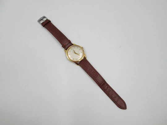 Juvenia wristwatch. 20 microns gold plated and stainless steel. Manual wind. 1950's. Swiss