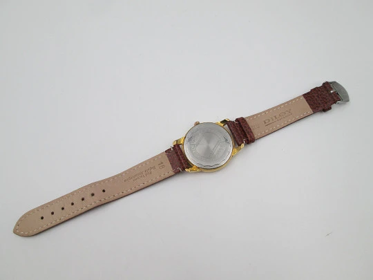 Juvenia wristwatch. 20 microns gold plated and stainless steel. Manual wind. 1950's. Swiss