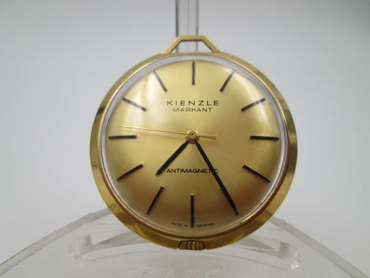 Kienzle Markant pendant watch. Gold plated metal. Manual wind. Germany. 1960's