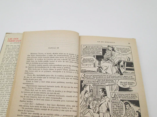 Las dos huerfanitas. Adolfo d'Ennery. Libro ilustrado. Colección Historias. Bruguera, 1957