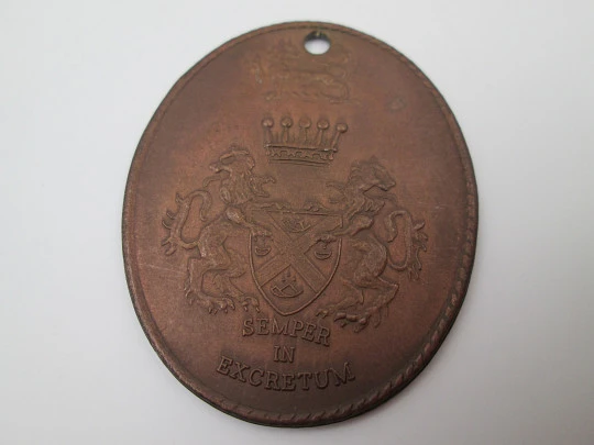 Medalla cobre miembro vitalicio The Constitutional Club. Londres. 1920