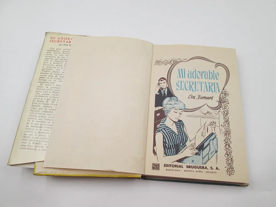 Mi adorable secretaria. Eva Bernard. Libro ilustrado. Colección Dalia. Bruguera, 1961