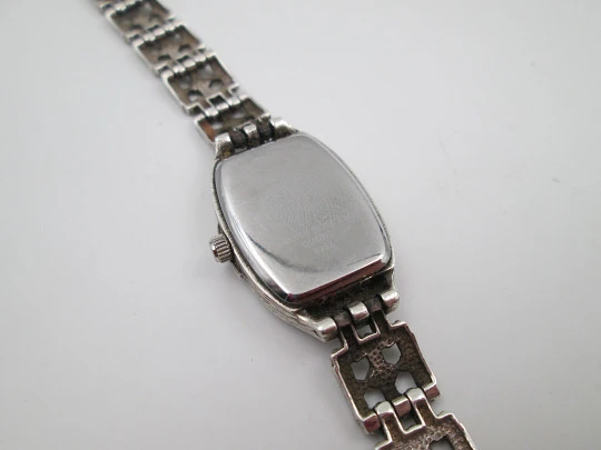 Minister women's watch. Sterling silver, Nacre and marquesitas. Geometric motifs. Quartz