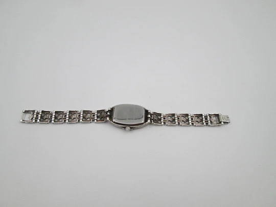 Minister women's watch. Sterling silver, Nacre and marquesitas. Geometric motifs. Quartz