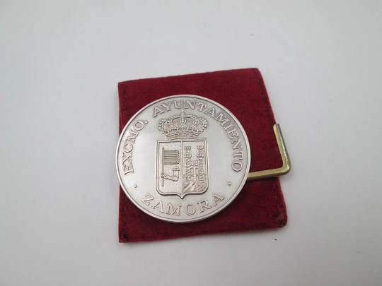 Moneda plata ley. Sello Conmemorativo Semana Santa. Ayuntamiento Zamora. Funda