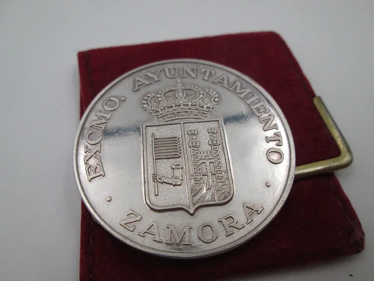 Moneda plata ley. Sello Conmemorativo Semana Santa. Ayuntamiento Zamora. Funda