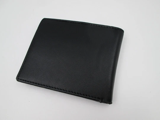 Montblanc gentelman's black leather card holder wallet. White star. Germany. 2000's