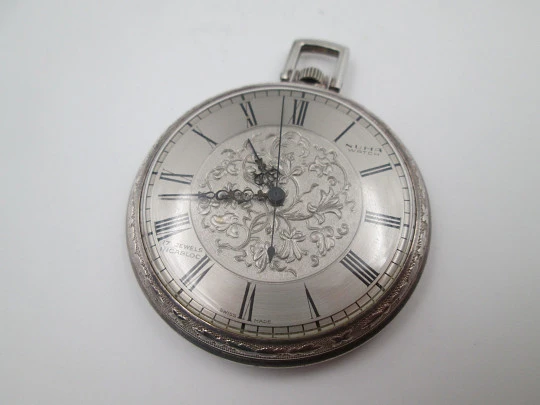 Numa. 925 sterling silver. Manual wind. Ornate dial and back. Sweep seconds hand. 1960's