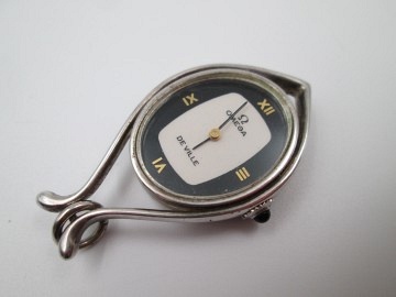 omega de ville womens pendant watch sterling silver 1970