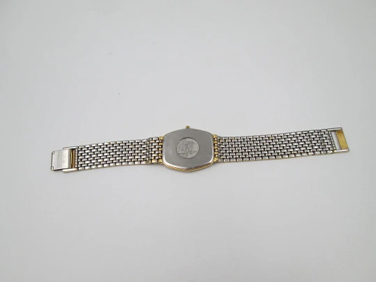 Omega De Ville. Chapado oro 20 micras y acero. Brazalete. Cuarzo. Suiza. 1980