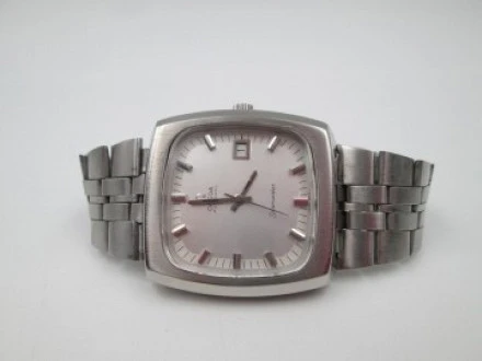 Omega Seamaster Big Square Case Steel Automatic Date 1970s El Coleccionista Eclectico