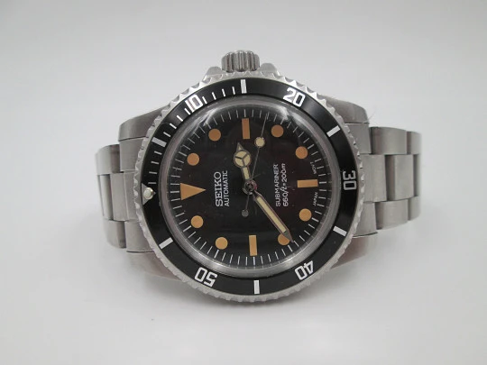 Reloj Seiko MOD Submariner. Acero inoxidable. Bisel giratorio. Brazalete. Automático