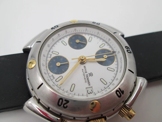 Revue Thommen Chronomark automatic chronograph. Stainless steel. Calendar. 1990's