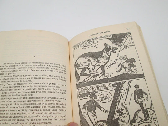 Rin-Tin-Tin, la frontera del estado. Libro juvenil ilustrado. Editorial Bruguera, 1963