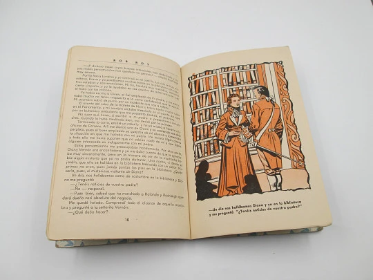 Rob Roy, illustrated youth book. Walter Scott. Corinto collection. Bruguera publisher, 1959