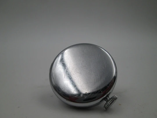 Rocar swiss lapel watch. Stainless steel. Manual wind. Grey sphere. 1930's