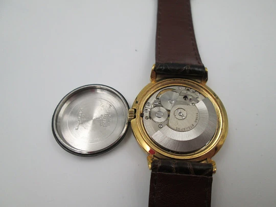 Royce Leadership automatic wristwatch. Stainless steel & gold plated. Calendar. 1960's