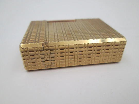 S. T. Dupont Paris. 20 microns gold plated. Geometric pattern. France. 1990's