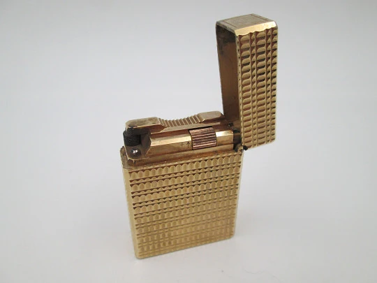 S. T. Dupont Paris. 20 microns gold plated. Geometric pattern. France. 1990's