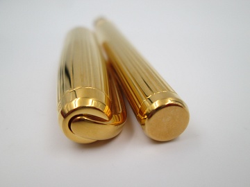 st dupont olympio fountain pen 23 microns gold plated 18k