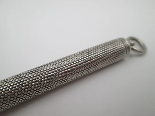 Sampson Mordan mechanical propelling twist pencil. Sterling silver. 1890's. England