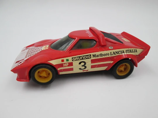 Scalextric. Coche Lancia Stratos Marlboro. Rojo y blanco. Exin. Referencia 4055