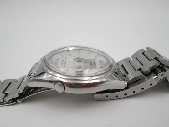 Seiko Actus men's watch. Stainless steel. Automatic. Calendar. Bracelet. 1970's