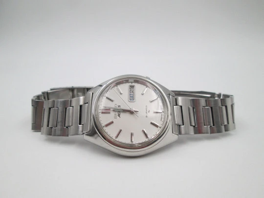 Seiko Actus men's watch. Stainless steel. Automatic. Calendar. Bracelet. 1970's