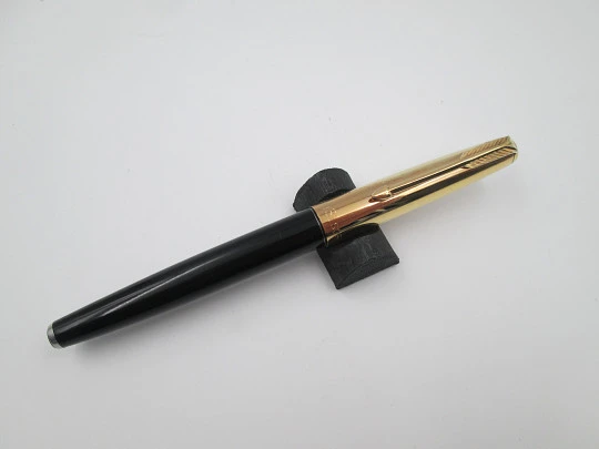 Soffer 31 fountain pen. Gold plated cap and black plastic barrel. Aerometric filler. 1960's