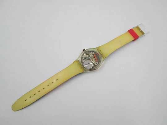 Swatch Gulp GK139. Plástico de colores. Massimo Giacon. Cuarzo. Caja. Suiza. 1991