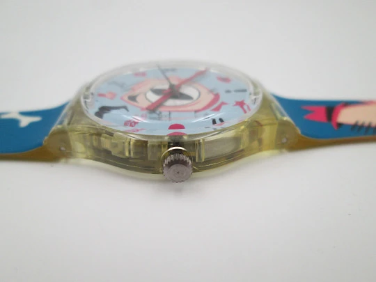 Swatch Gulp GK139. Plástico de colores. Massimo Giacon. Cuarzo. Caja. Suiza. 1991