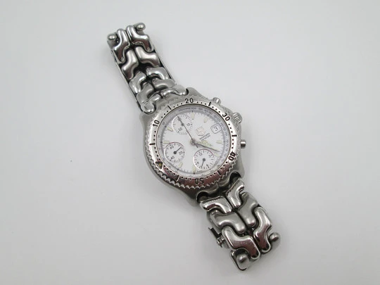 Tag Heuer Link 200 meters automatic chronograph. Stainless steel. Bracelet. 1990's