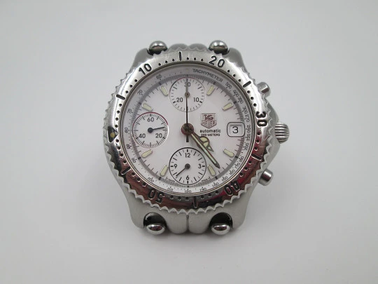 Tag Heuer Link 200 meters automatic chronograph. Stainless steel. Bracelet. 1990's