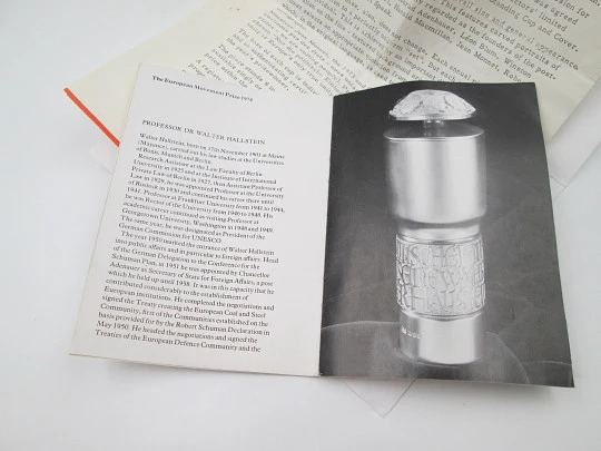 The Congress of Europe standing cup and cover. Aurum Designs. Sterling silver. 1973